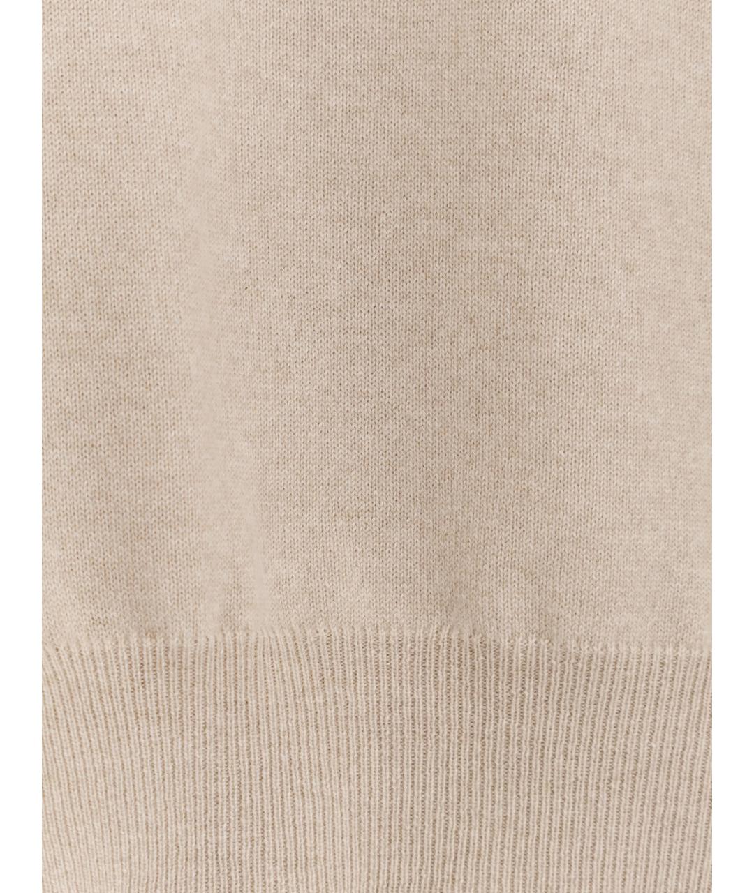 LORO PIANA Бежевый кашемировый джемпер / свитер, фото 3