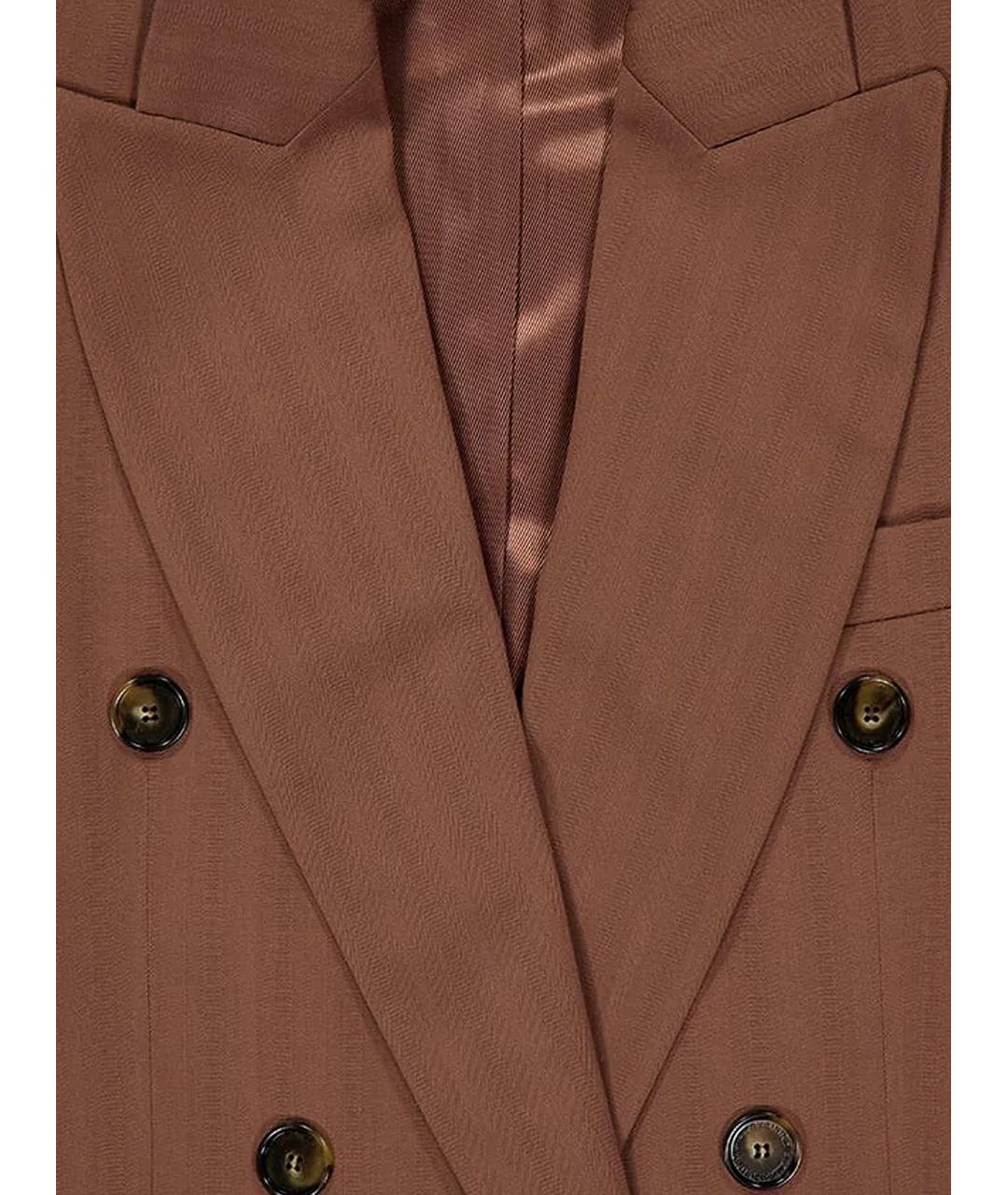 STELLA MCCARTNEY Коричневый шерстяной жакет/пиджак, фото 3