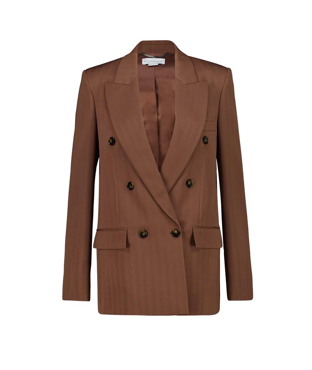 STELLA MCCARTNEY Коричневый шерстяной жакет/пиджак, фото 1