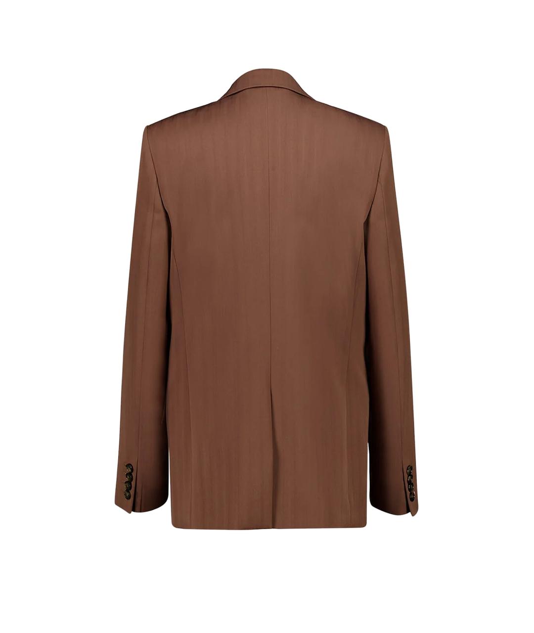 STELLA MCCARTNEY Коричневый шерстяной жакет/пиджак, фото 2