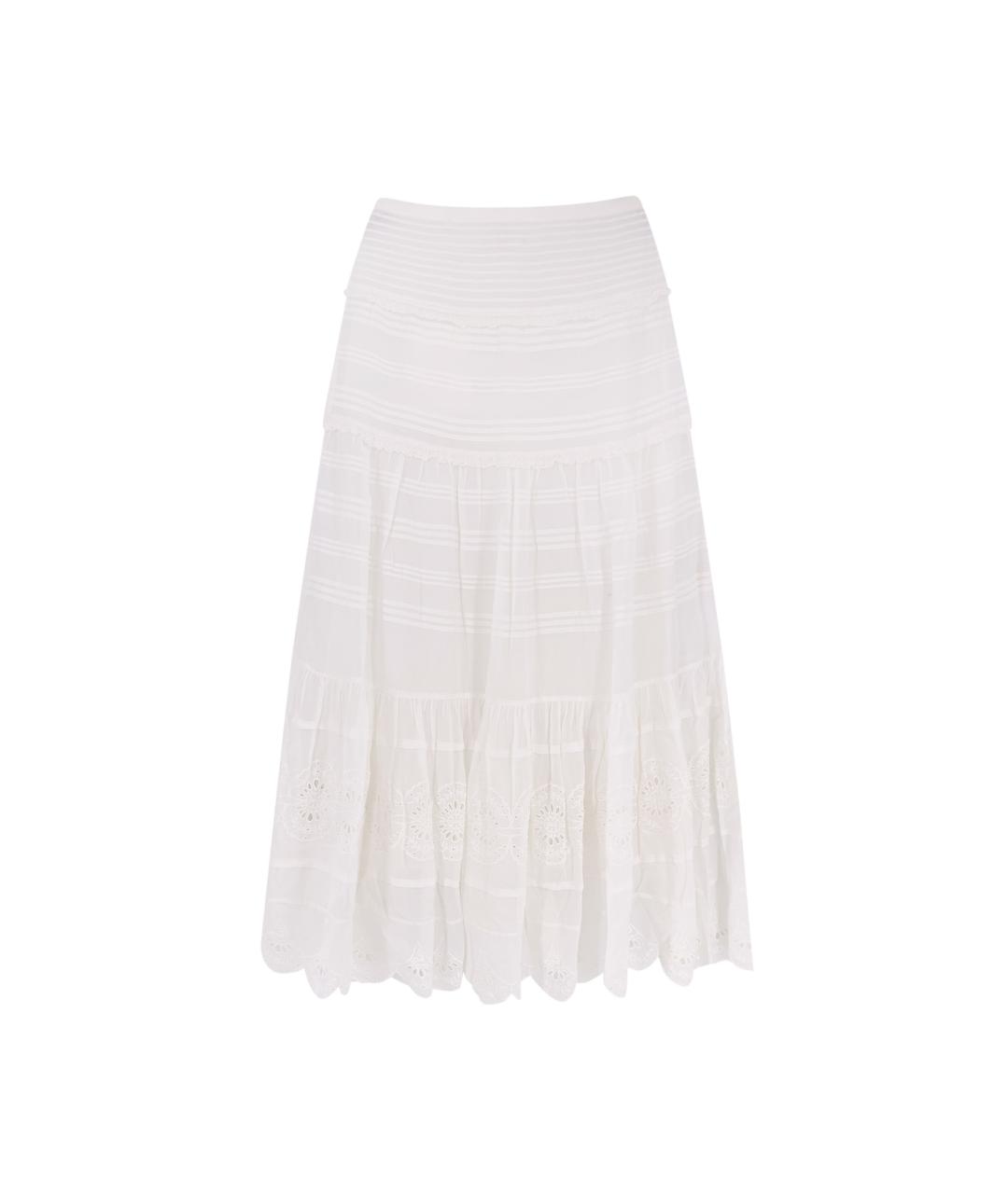ISABEL MARANT ETOILE Белая хлопковая юбка миди, фото 2