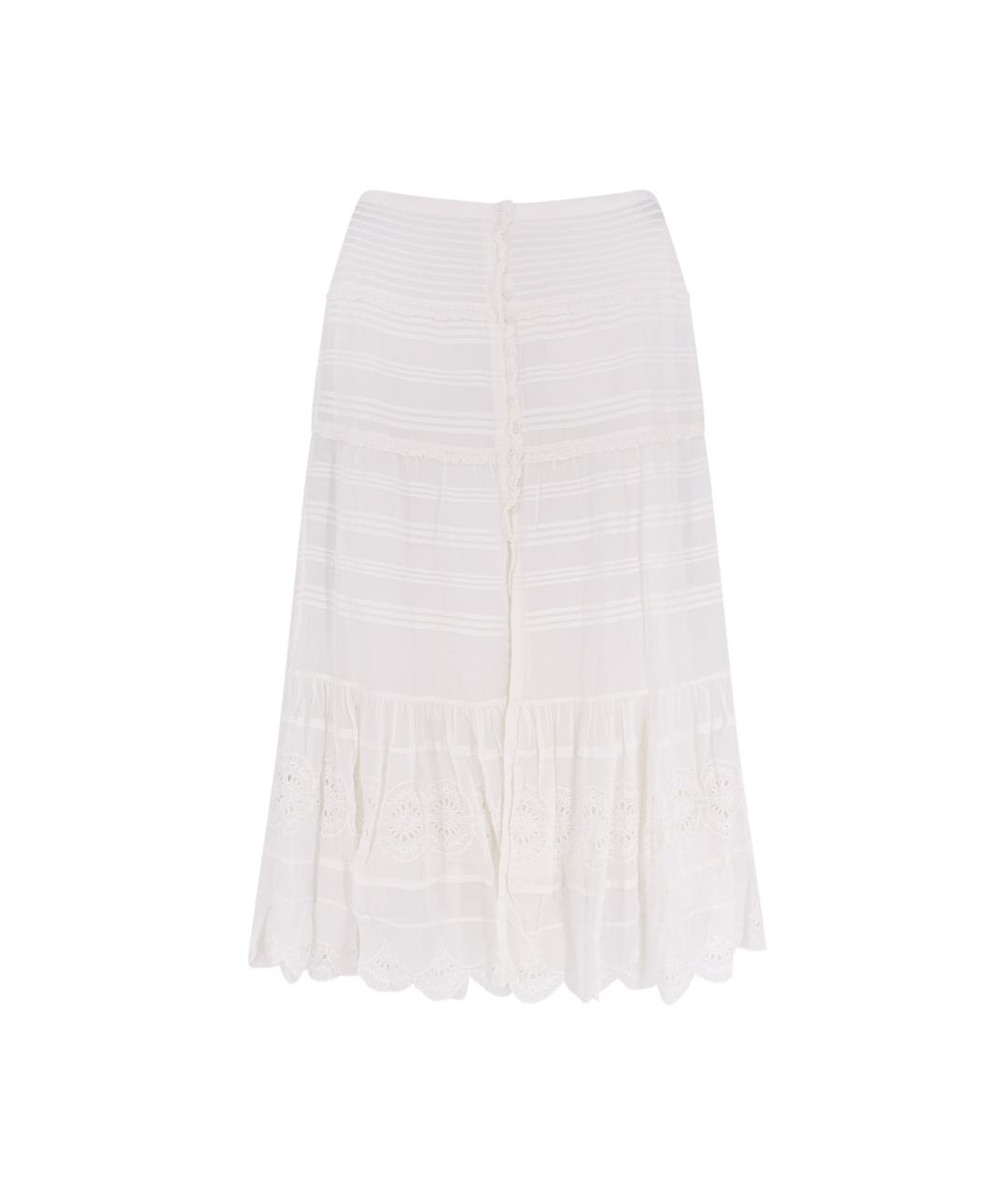 ISABEL MARANT ETOILE Белая хлопковая юбка миди, фото 1