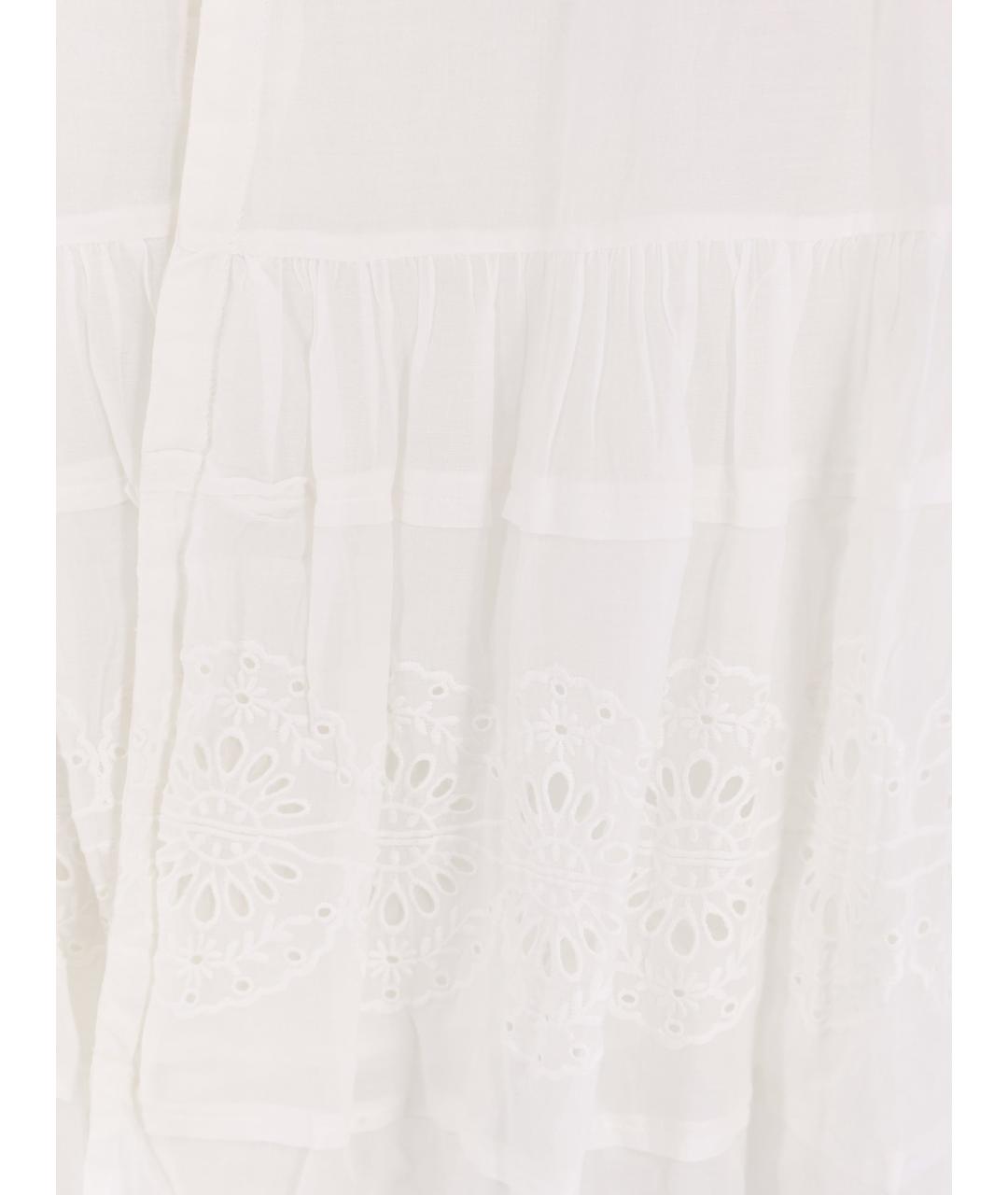 ISABEL MARANT ETOILE Белая хлопковая юбка миди, фото 3
