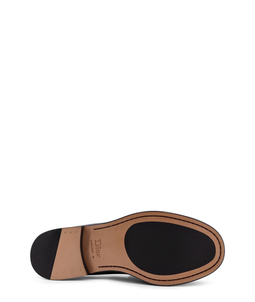 CHRISTIAN DIOR Черные кожаные лоферы, фото 4