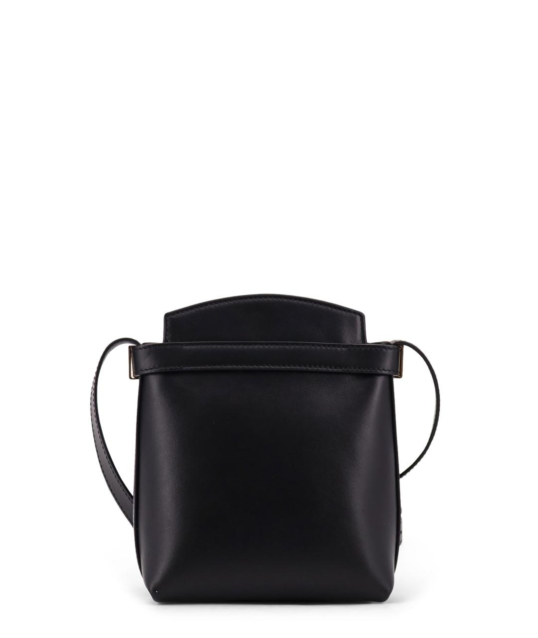 FERRAGAMO Черная кожаная сумка через плечо, фото 2