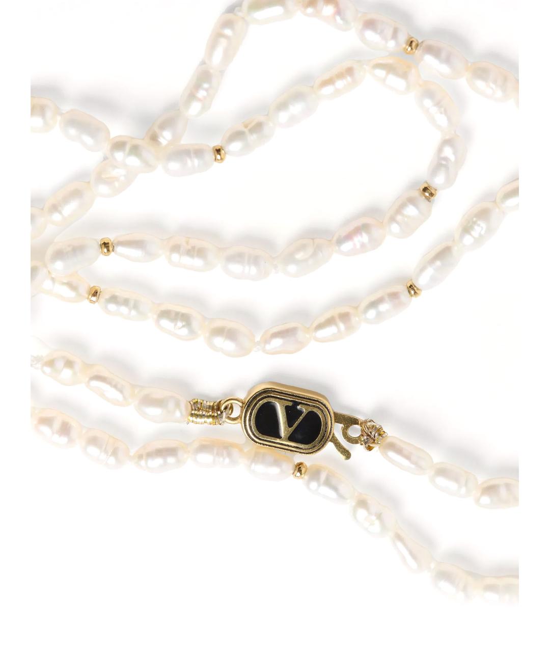 VALENTINO Белая металлическая цепочка/подвеска, фото 2