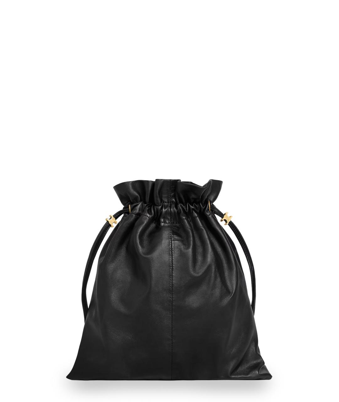 CELINE Черная кожаная сумка с короткими ручками, фото 2