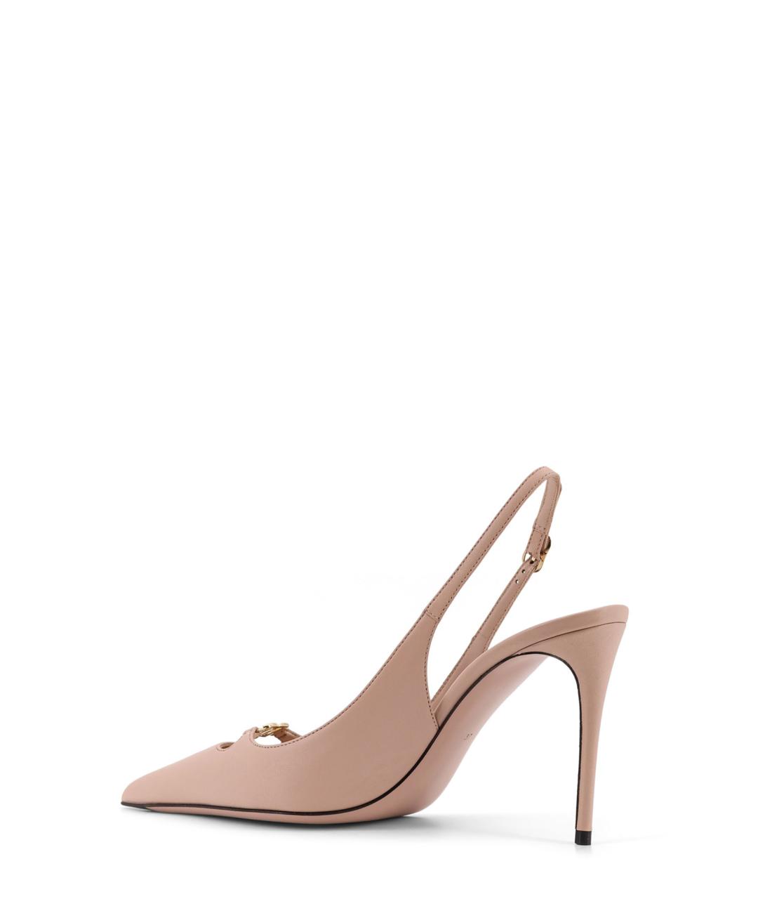 DOLCE&GABBANA Бежевые кожаные туфли, фото 3