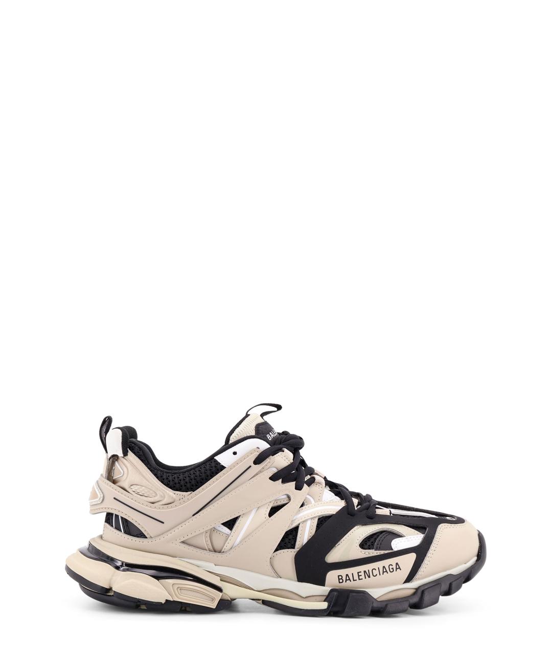 BALENCIAGA Бежевые синтетические низкие кроссовки / кеды, фото 1