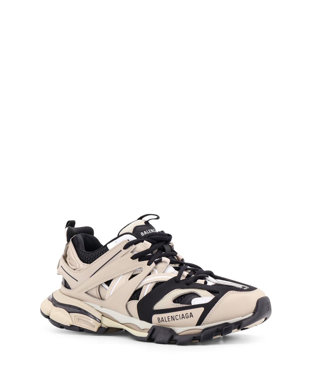 BALENCIAGA Бежевые синтетические низкие кроссовки / кеды, фото 2
