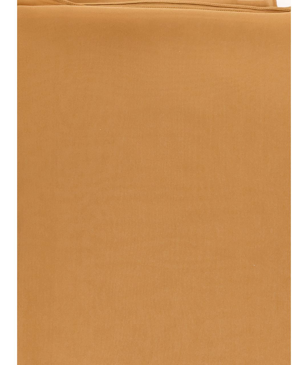 MAX MARA Коричневый шелковый шарф, фото 2