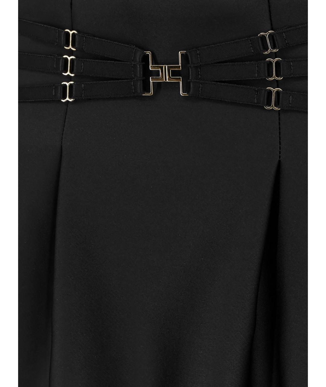 ELISABETTA FRANCHI Черная полиэстеровая юбка мини, фото 3