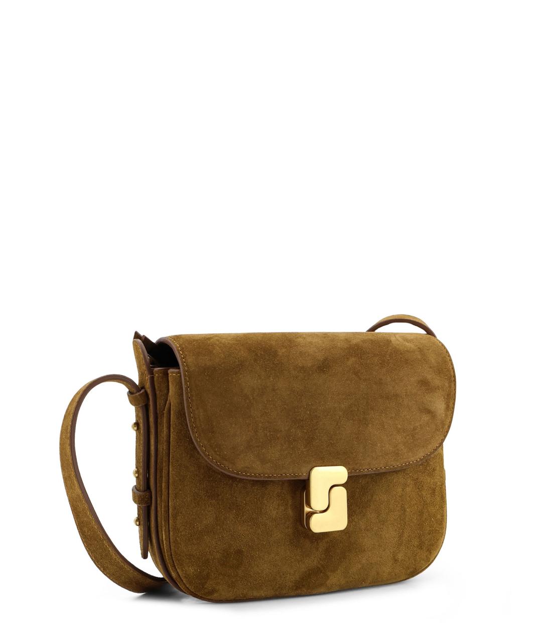 SOEUR Коричневая замшевая сумка через плечо, фото 3