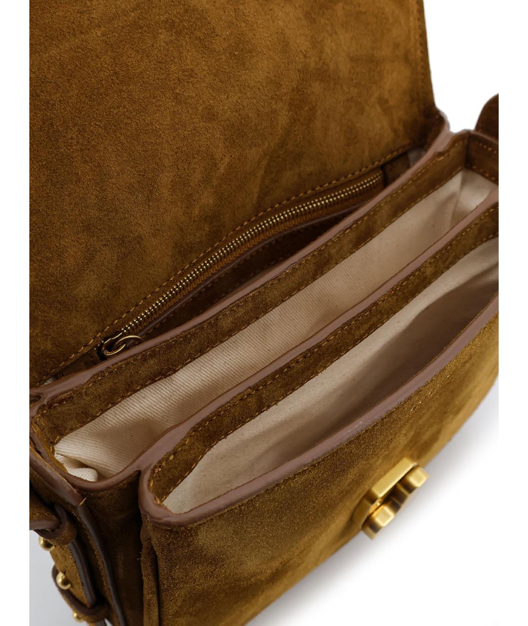 SOEUR Коричневая замшевая сумка через плечо, фото 4