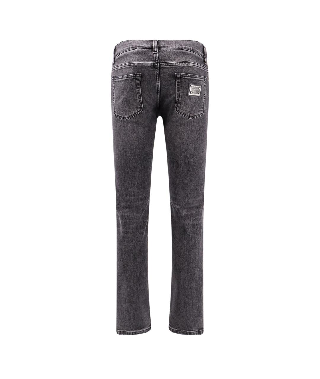 DOLCE&GABBANA Антрацитовые хлопко-эластановые джинсы скинни, фото 2