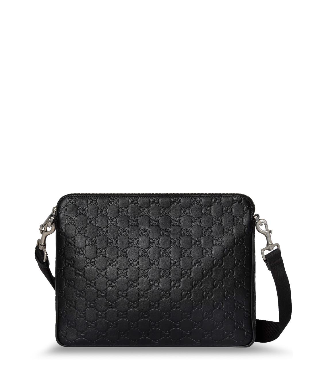 GUCCI Черная кожаная сумка на плечо, фото 1