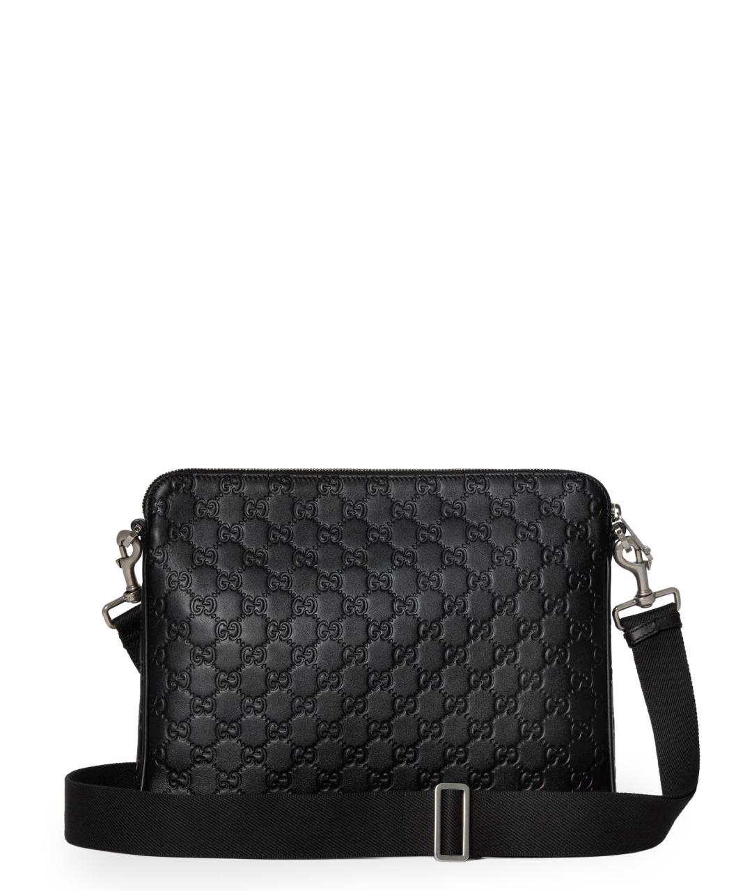 GUCCI Черная кожаная сумка на плечо, фото 2