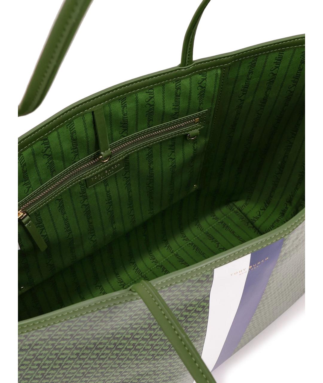 TORY BURCH Зеленая сумка тоут, фото 4