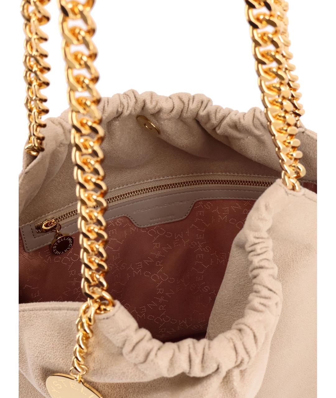 STELLA MCCARTNEY Бежевая сумка через плечо из искусственной кожи, фото 3