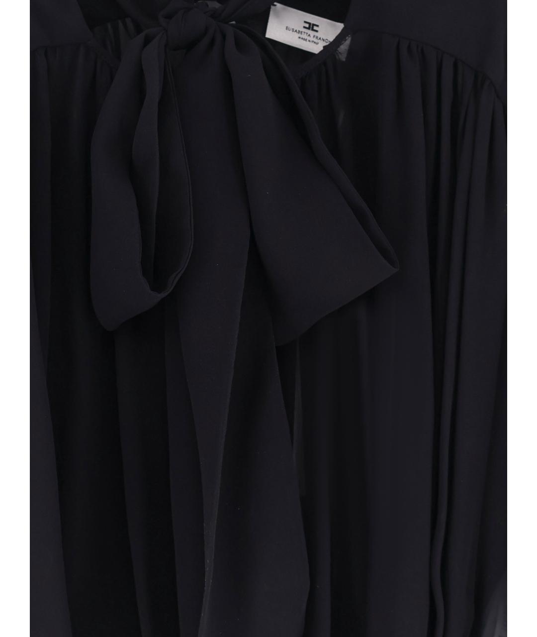 ELISABETTA FRANCHI Черное шелковое боди, фото 3