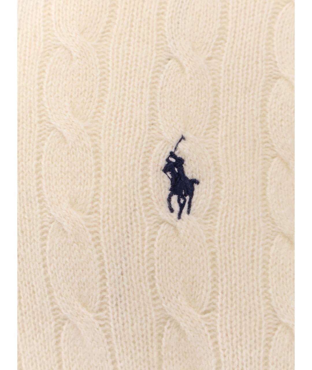 POLO RALPH LAUREN Белый шерстяной джемпер / свитер, фото 3
