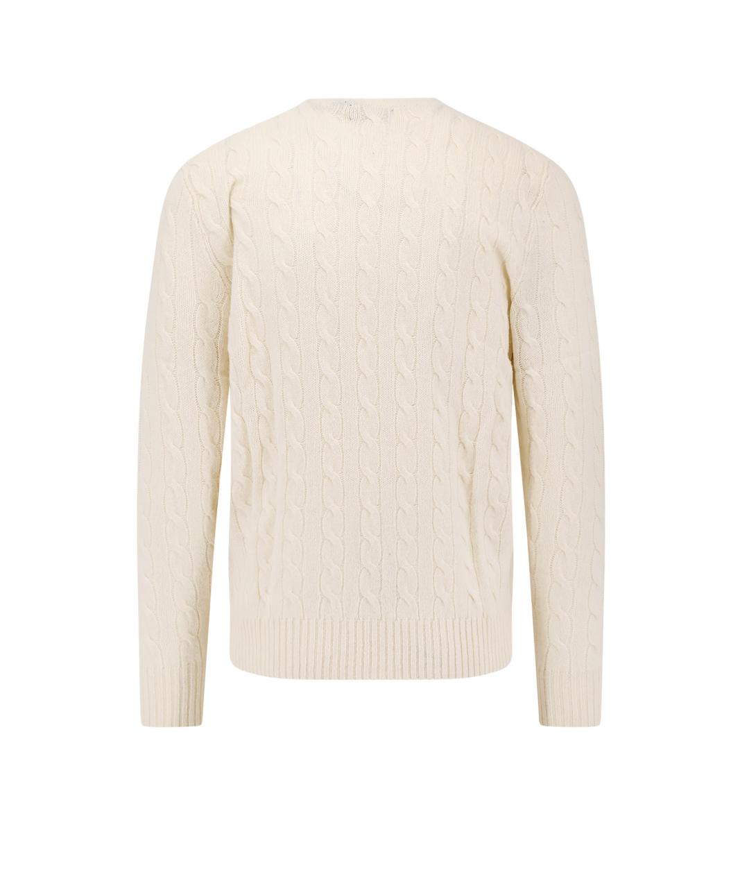 POLO RALPH LAUREN Белый шерстяной джемпер / свитер, фото 2