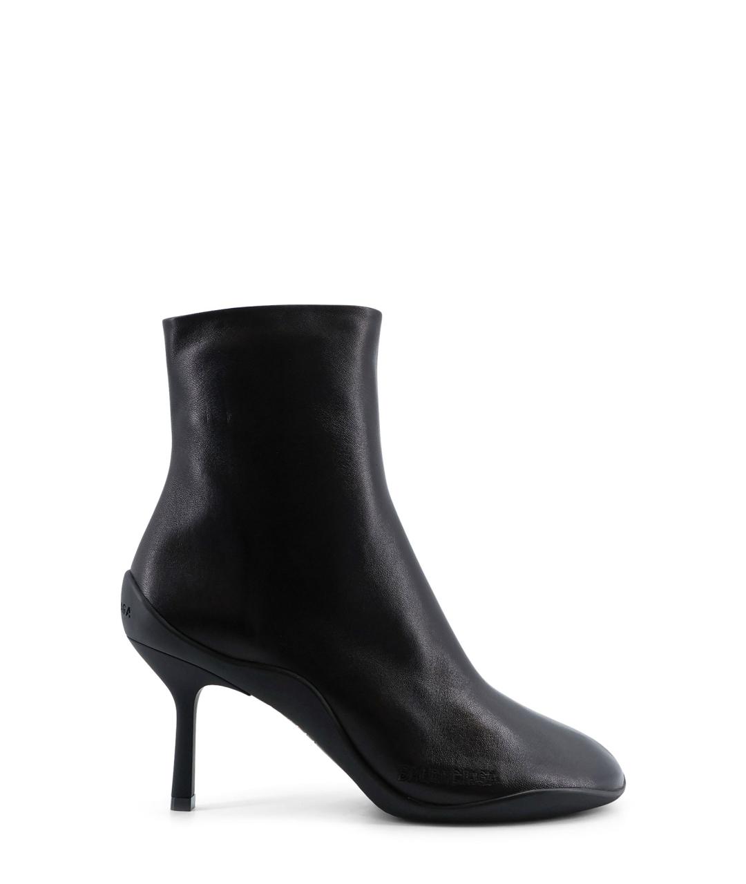 BALENCIAGA Черные кожаные ботильоны, фото 1