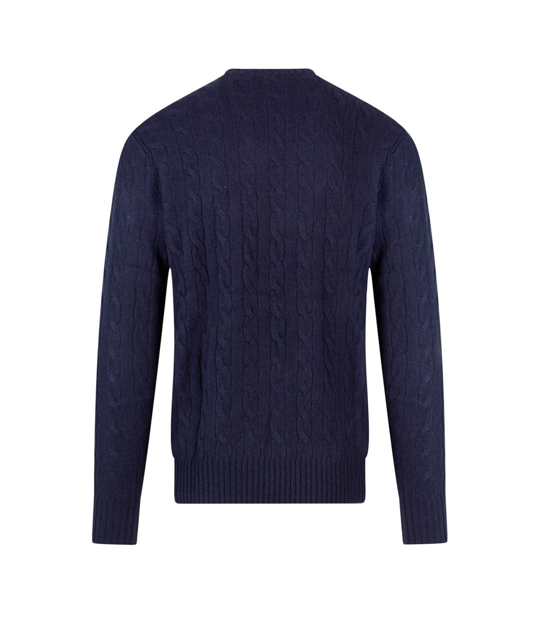 POLO RALPH LAUREN Темно-синий шерстяной джемпер / свитер, фото 2