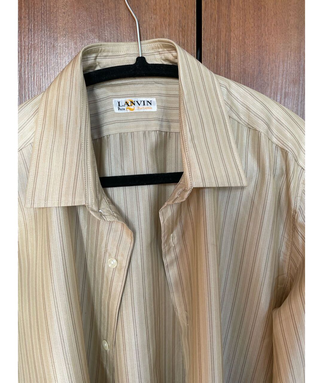 LANVIN Бежевая шелковая рубашка, фото 2