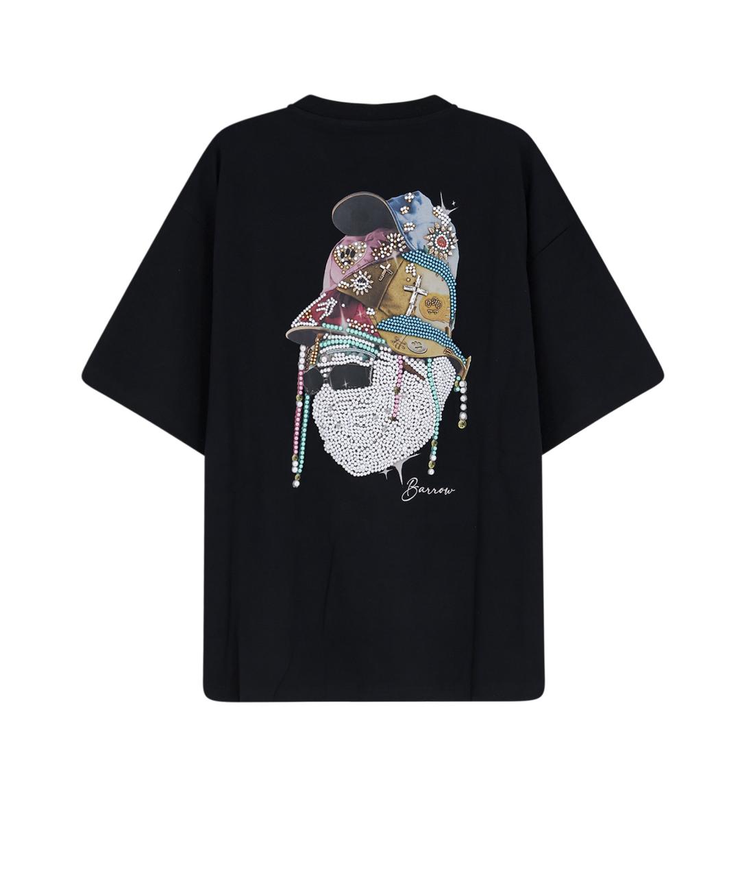 BARROW Черная хлопковая футболка, фото 2