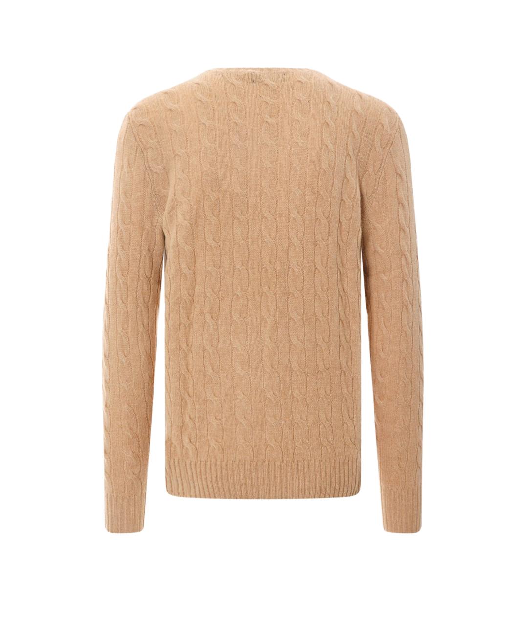 POLO RALPH LAUREN Бежевый шерстяной джемпер / свитер, фото 2