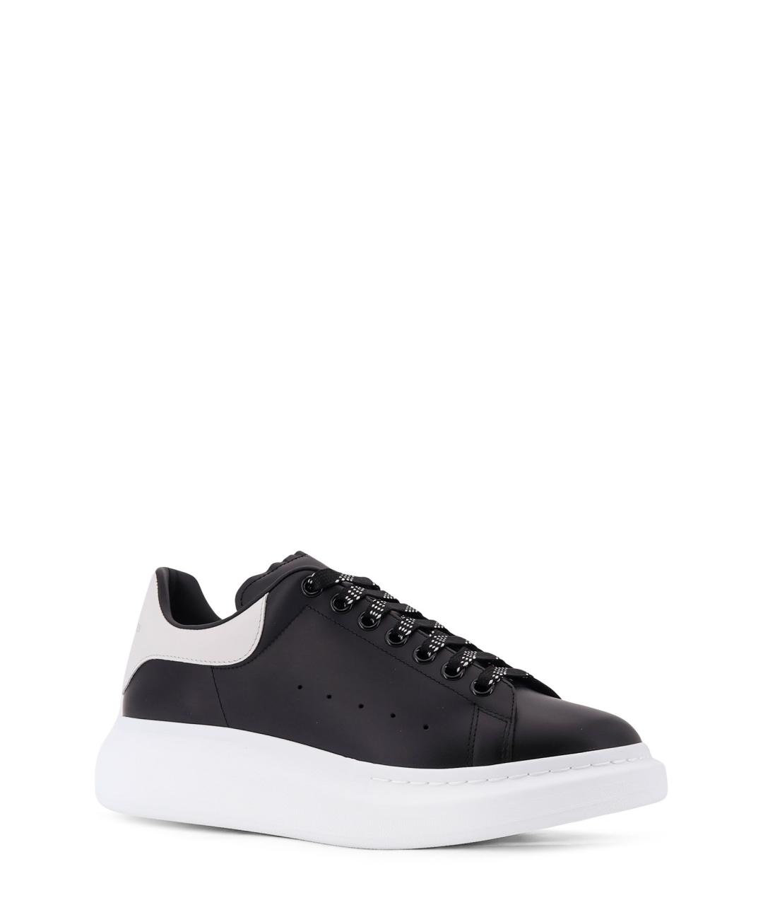 ALEXANDER MCQUEEN Черные кожаные низкие кроссовки / кеды, фото 2