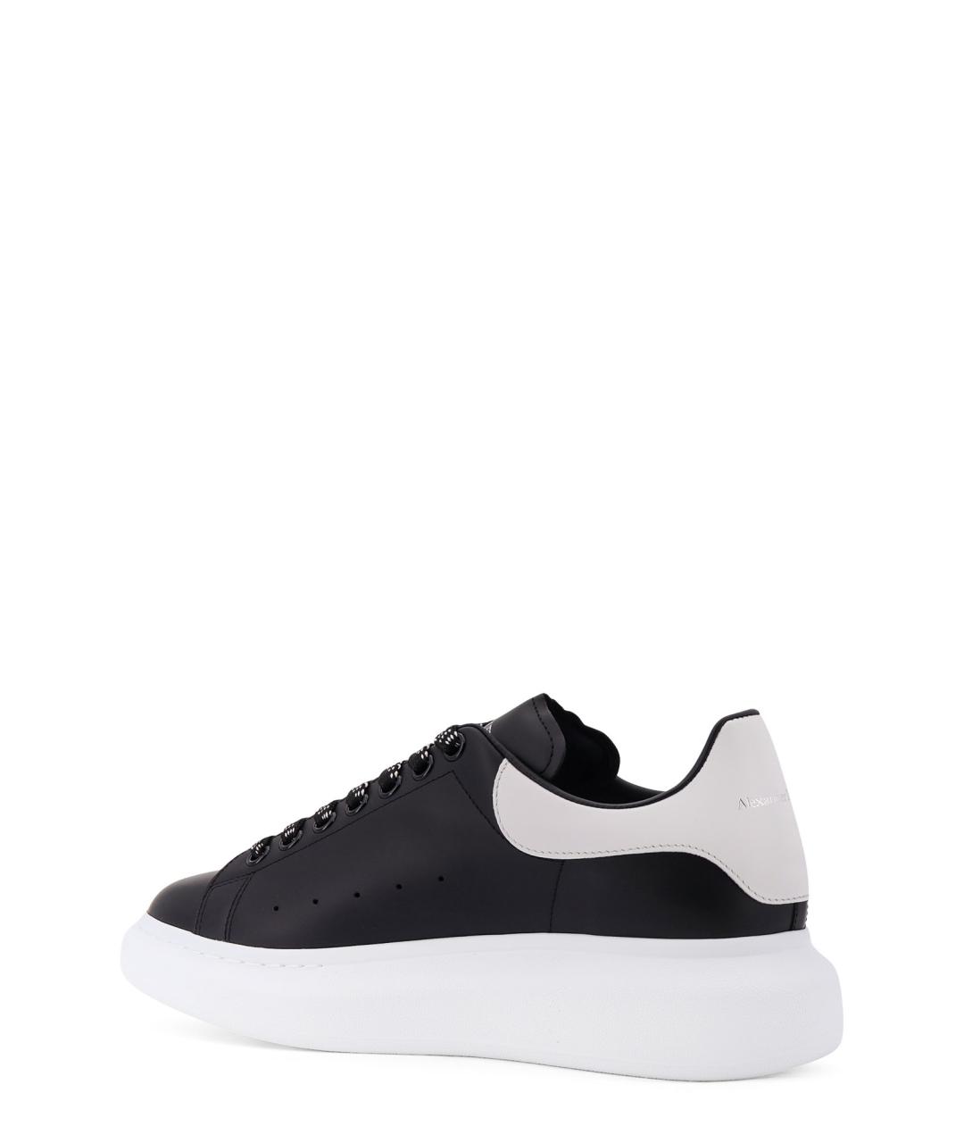 ALEXANDER MCQUEEN Черные кожаные низкие кроссовки / кеды, фото 3