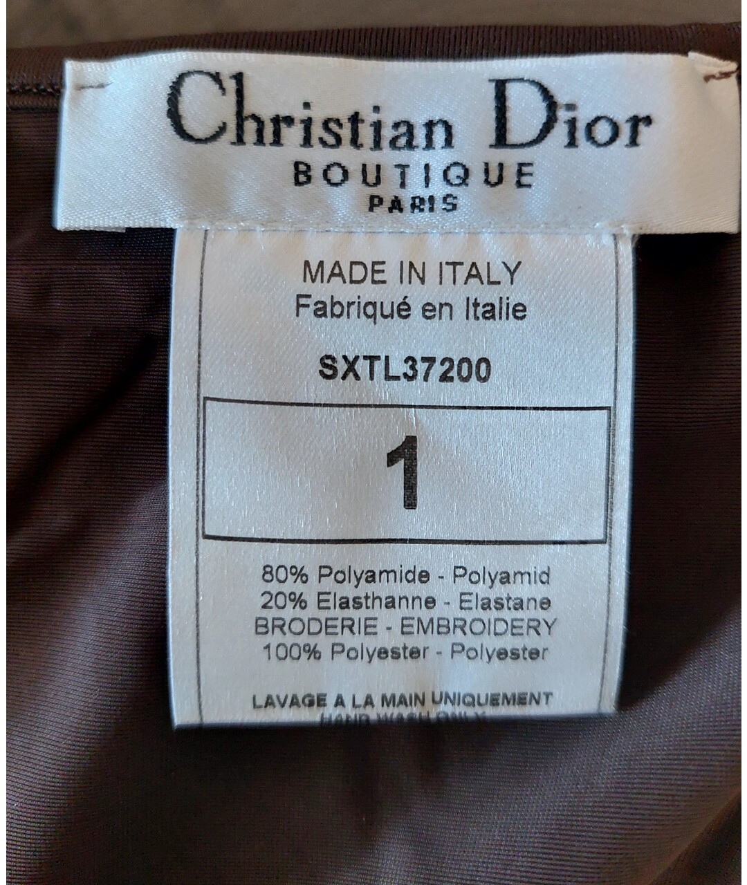 CHRISTIAN DIOR Коричневая полиэстеровая юбка миди, фото 3