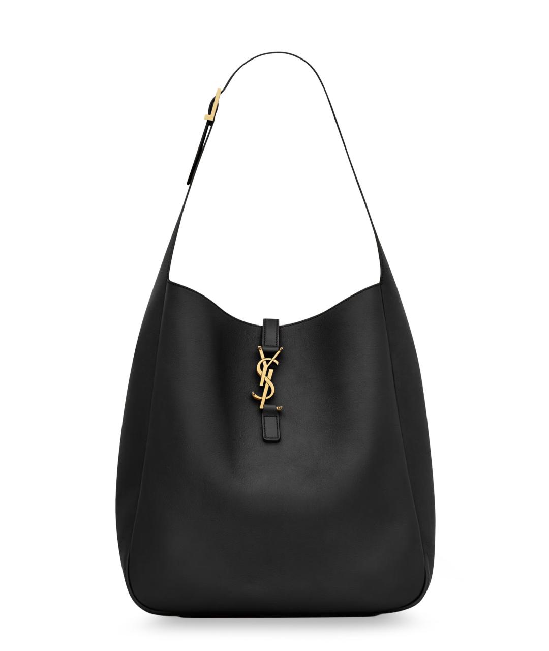 SAINT LAURENT Черная кожаная сумка через плечо, фото 1