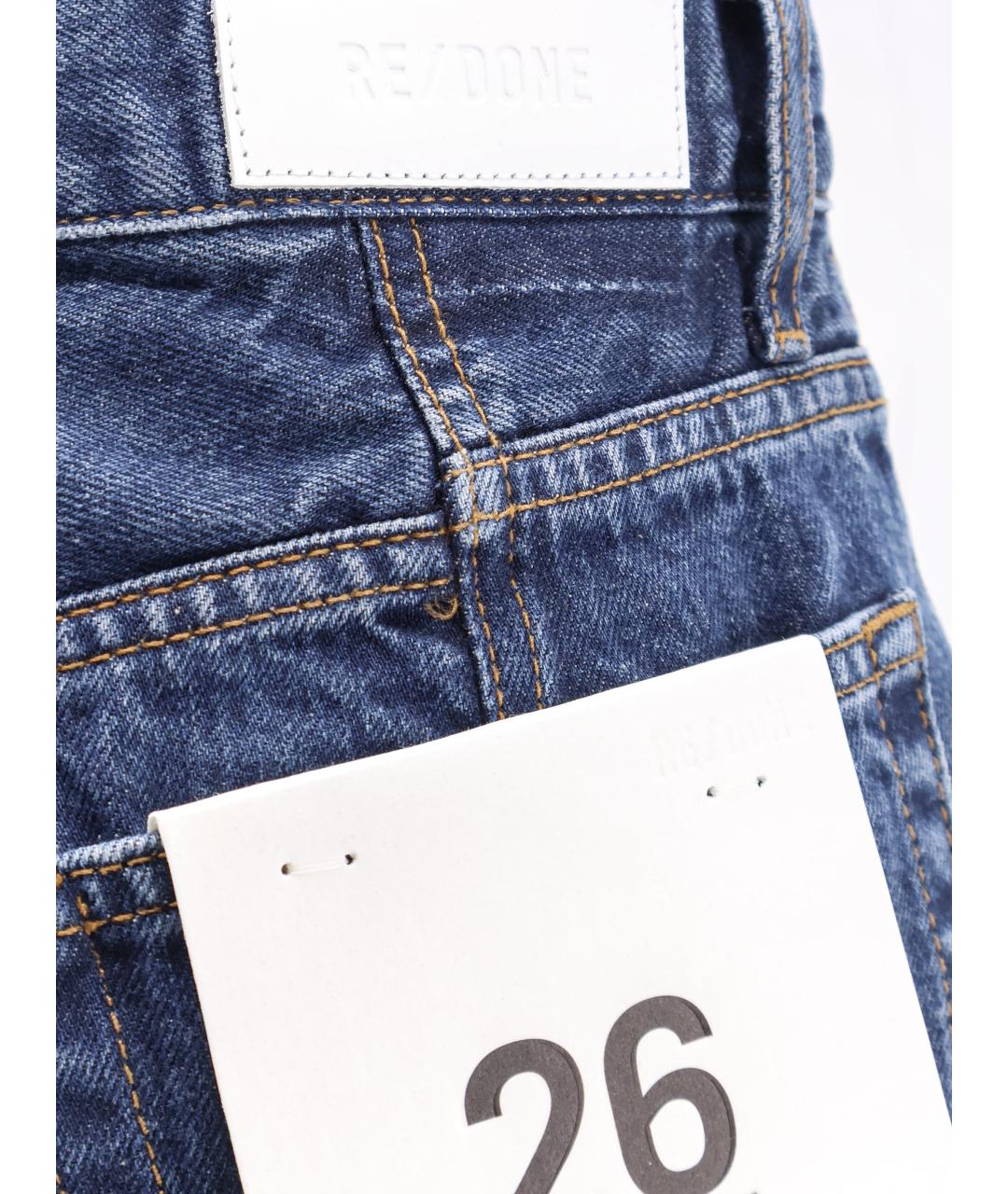 RE/DONE Синие хлопковые прямые джинсы, фото 3