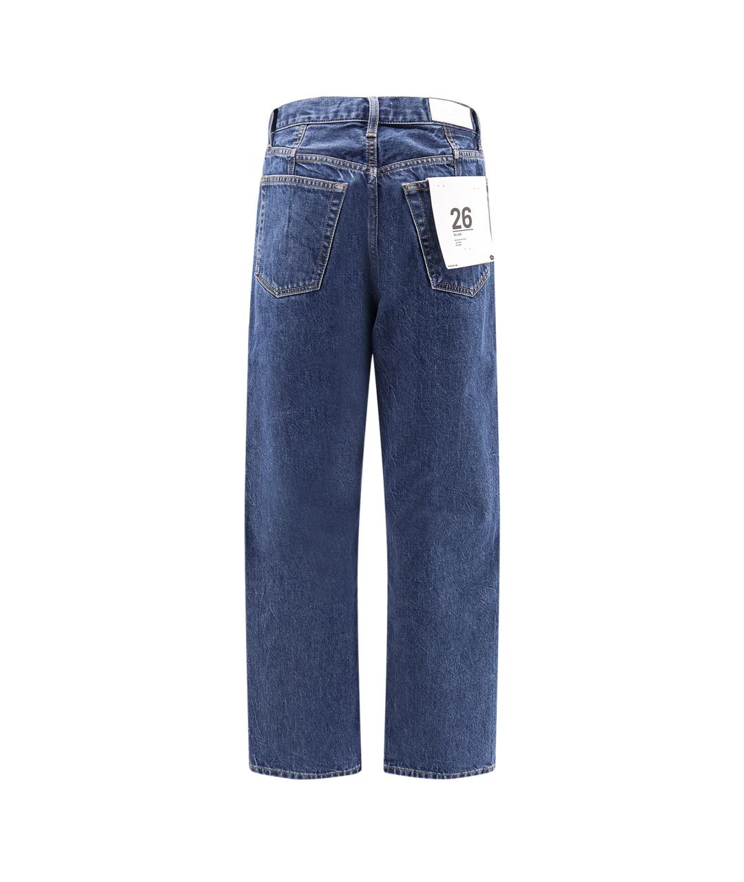 RE/DONE Синие хлопковые прямые джинсы, фото 2