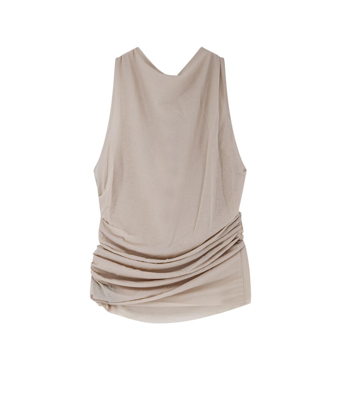 SOEUR Бежевая хлопковая майка, фото 2