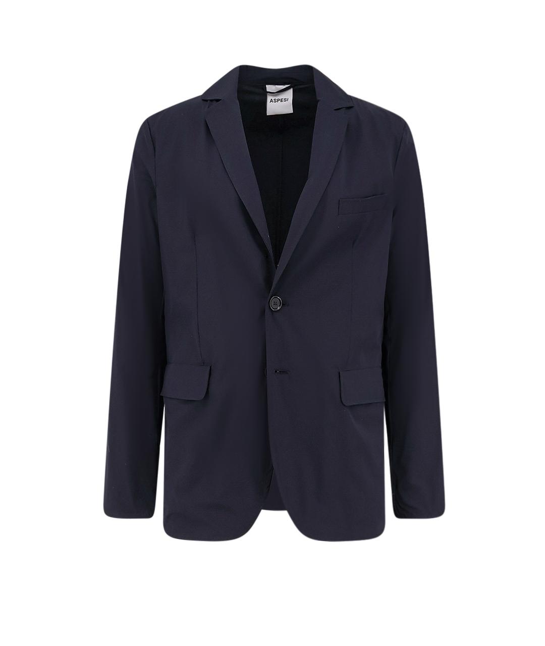 ASPESI Темно-синий полиамидовый пиджак, фото 4