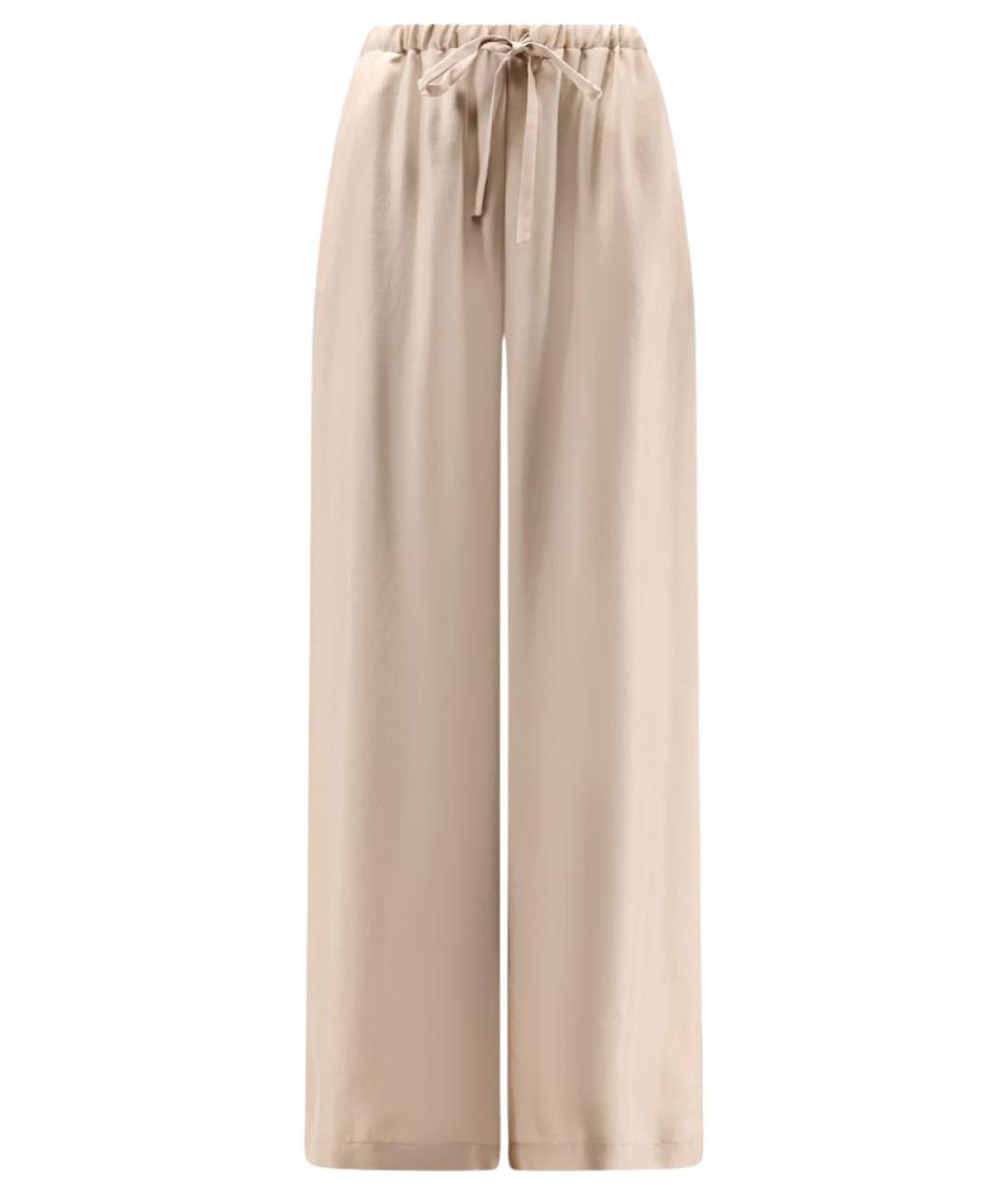 ALYSI Розовые шелковые прямые брюки, фото 1