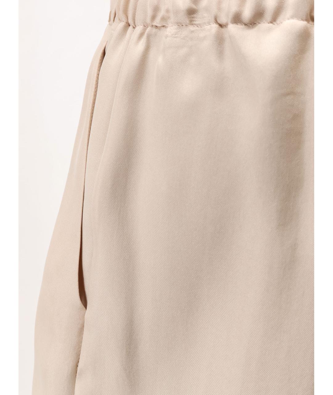 ALYSI Розовые шелковые прямые брюки, фото 3