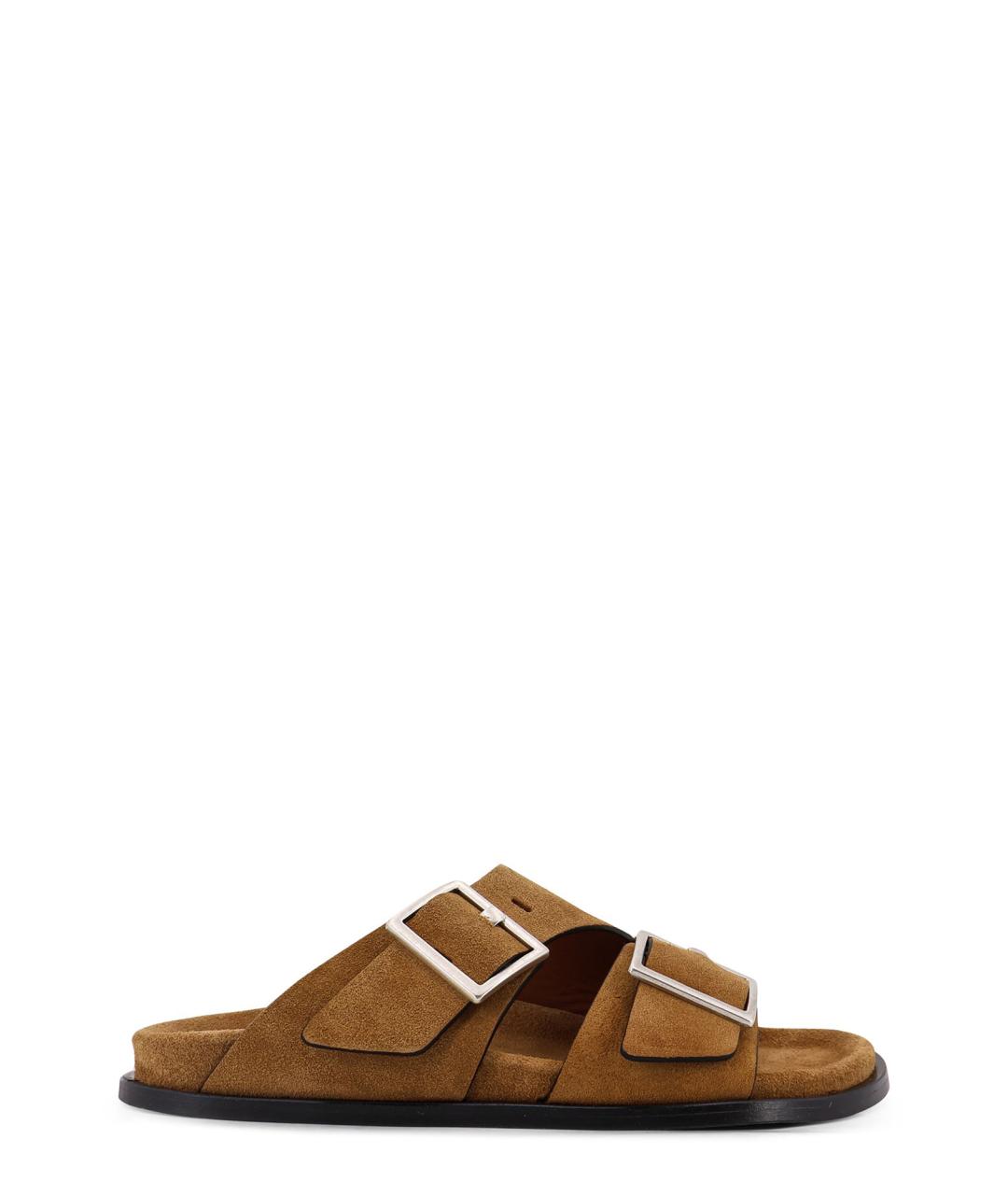 ALOHAS Коричневые замшевые сандалии, фото 1