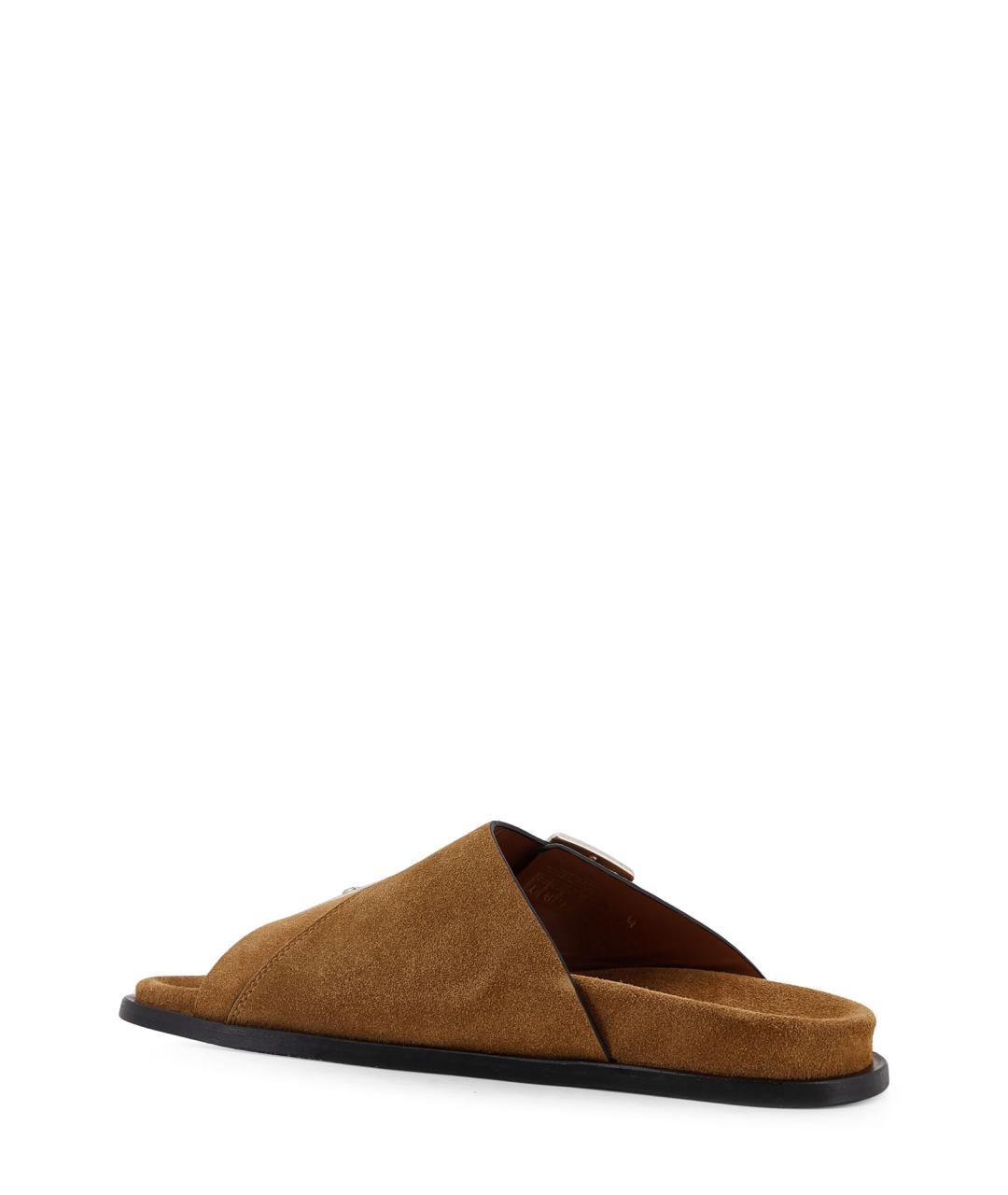 ALOHAS Коричневые замшевые сандалии, фото 3