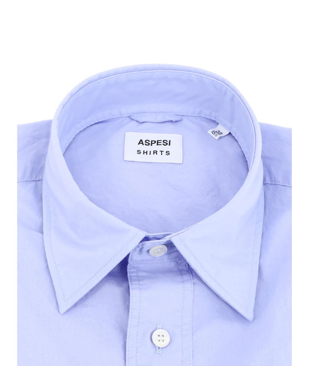 ASPESI Голубая хлопковая классическая рубашка, фото 2