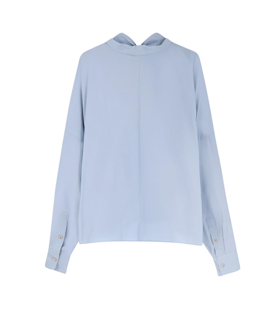 ALYSI Голубая хлопковая блузы, фото 2