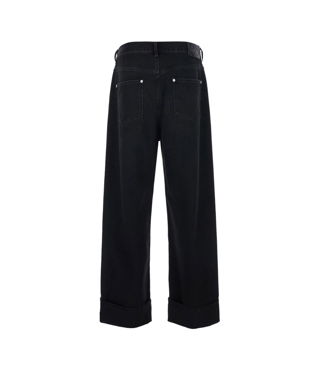 BOTTEGA VENETA Черные хлопковые прямые джинсы, фото 2