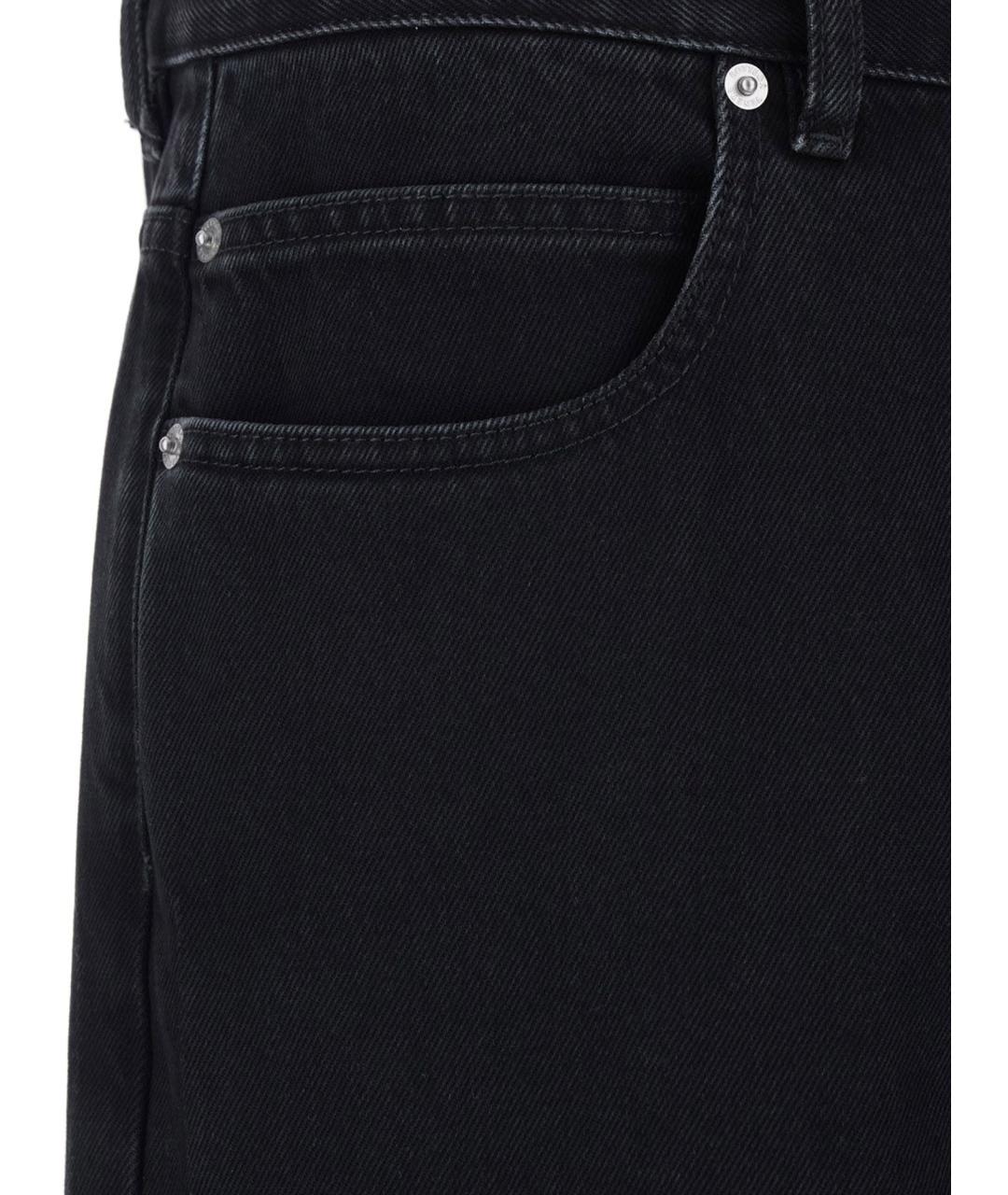 BOTTEGA VENETA Черные хлопковые прямые джинсы, фото 3