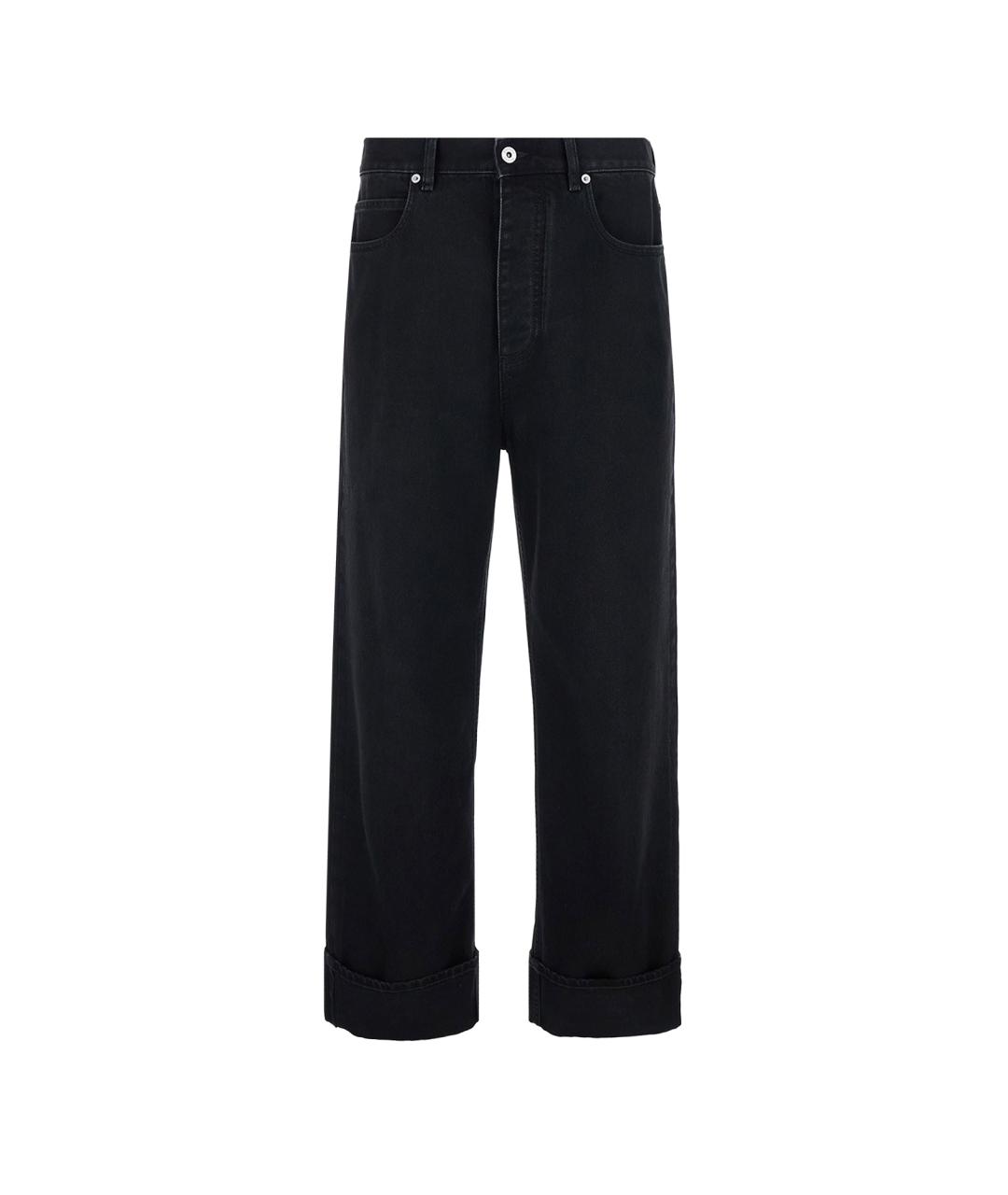 BOTTEGA VENETA Черные хлопковые прямые джинсы, фото 1