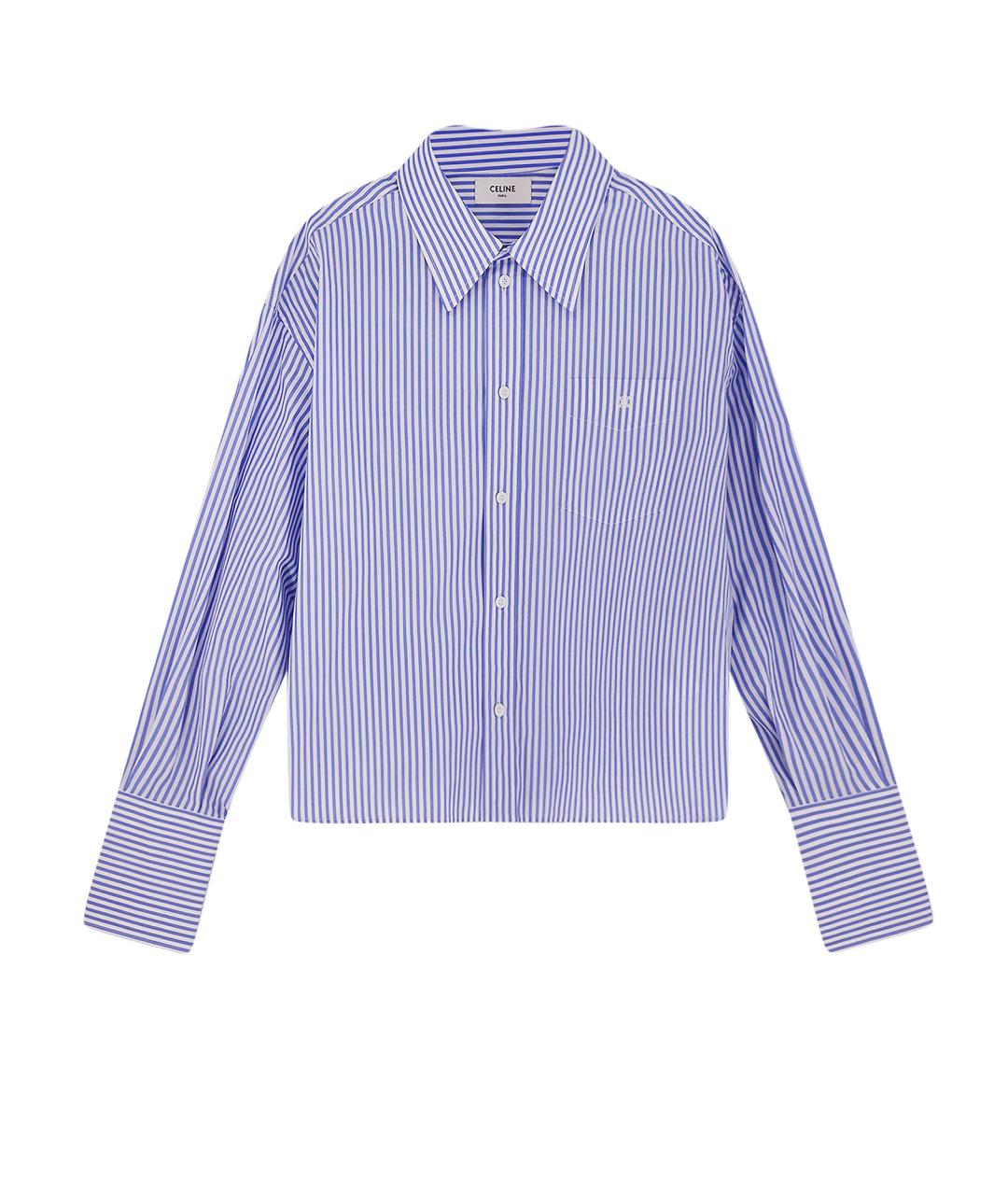 CELINE Голубая хлопковая рубашка, фото 1