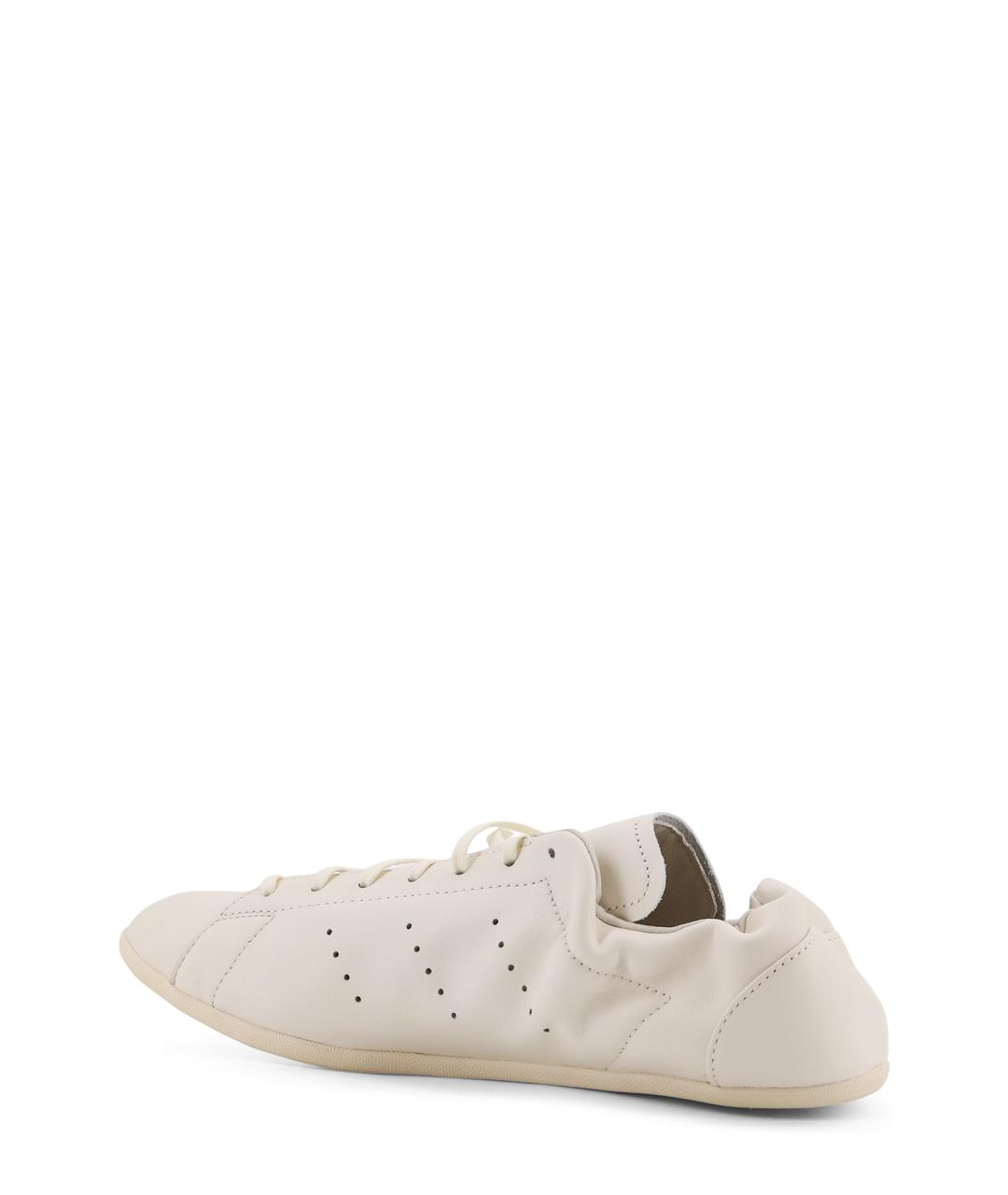 Y-3 Бежевые кожаные низкие кроссовки / кеды, фото 3